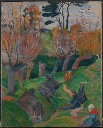 Brittany Landscape with Cows by Paul Gauguin